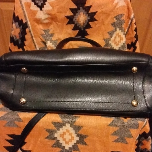 Coach Black Leather "Margot" Satchel Bag - Picture 4 of 13